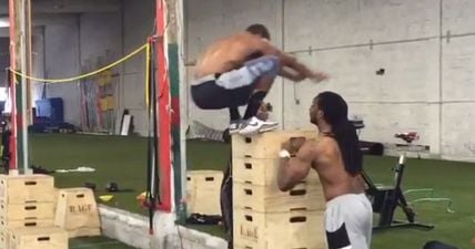 WATCH: The box jump game is strong with Notre Dame’s KeiVarae Russell