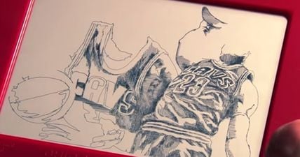 VIDEO: Crazy talented etch a sketch artist creates incredible portrait of LeBron James