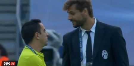 Video: Xavi and Llorente share touching moment before Champions League final