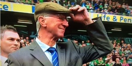 WATCH: Amazing scenes at Aviva Stadium as Jack Charlton is given standing ovation