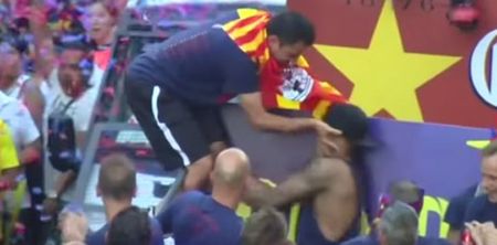 Video: Things got a bit heated between Xavi and Neymar during Barcelona treble celebrations