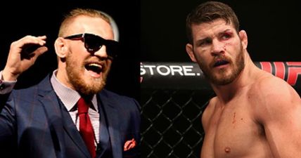 Michael Bisping tries to irk Conor McGregor with cheeky pop at UFC Dublin event