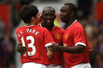 Dwight Yorke and Andy Cole resumed their famous partnership at Old Trafford earlier