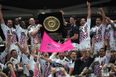 Stade Francais turned their dressing room into a slip ‘n slide after winning the Top 14