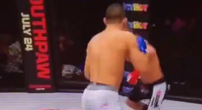 This has to be one of the luckiest MMA knockouts you will ever see