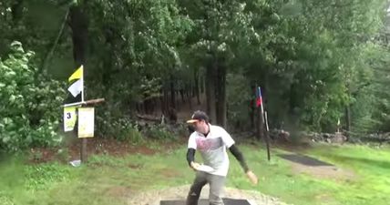 VIDEO: Well I’ll be damned if this isn’t the best frisbee golf shot of all time