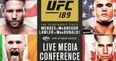 LISTEN: Live media conference call featuring UFC 189 headliners Conor McGregor and Chad Mendes