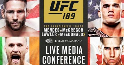 LISTEN: Live media conference call featuring UFC 189 headliners Conor McGregor and Chad Mendes