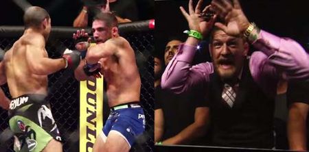 Video: Conor McGregor gets extremely excited watching Jose Aldo vs Chad Mendes 2