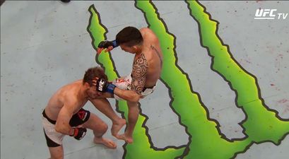 Vine: Thomas Almeida brutally knocks out Brad Pickett with phenomenal flying knee