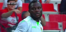 Video: Ex-Arsenal man Emmanuel Frimpong gets red card for swearing at fan who racially abused him