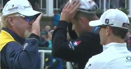 VINE: Some say that Zach Johnson’s caddie is still waiting for this high five