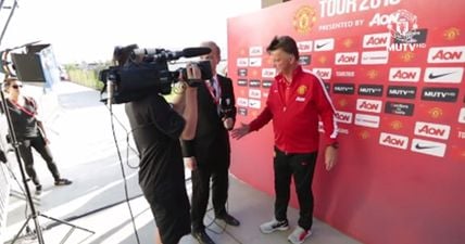 VIDEO: When Louis van Gaal offers a handshake, you bloody well shake it