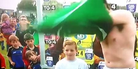 VINE: Limerick U21 hurler oozes class as he offers his winning jersey to young fan on TV