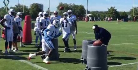 Video: Tennessee Titans run the most bizarre wide receivers drill we’ve ever seen