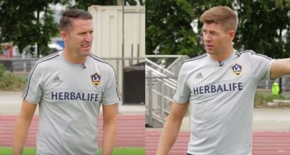 Video: Steven Gerrard schools Robbie Keane in car chip challenge