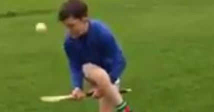 Young Irish hurler nails crossbar challenge after some Ronaldinho-esque skill