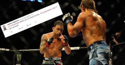 Frankie Edgar wants fight on the McGregor v Aldo card and may have found an opponent via Twitter