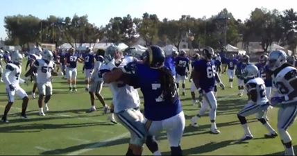 VIDEO: Royal Rumble style brawl breaks out at Cowboys/Rams joint practice