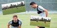 VINE: Training ground footage sums up goalscoring styles of Robbie Keane and Steven Gerrard