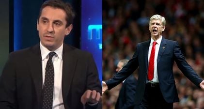 Arsene Wenger hits back at Gary Neville’s “dangerous” Arsenal criticism