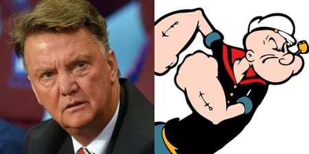 Louis Van Gaal’s disfigured face as he left the Liberty Stadium reminds us of Popeye