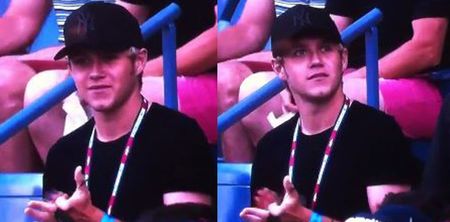 Video: Niall Horan getting caught ogling Genie Bouchard actually worked out pretty well for him