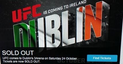 UFC Dublin sells out in less than 60 seconds