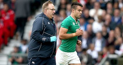 VIDEO: Conor Murray left prone on the grass after being knocked out by trailing heel of Marler