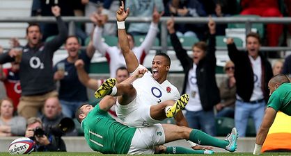 Twickenham scoreboard operator gets carried away by England’s triumph