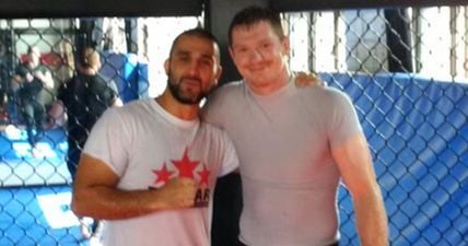 PIC: Joseph Duffy promoted to purple belt in BJJ by legendary coach Firas Zahabi