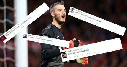 Manchester United fans absolutely lost their minds on Twitter as David De Gea signed new contract