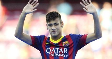 Neymar scored a cracking free-kick to help Barcelona beat Atletico