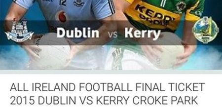 Someone has made an absolute fortune selling their All-Ireland final ticket on eBay