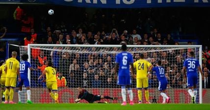 WATCH: Eden Hazard’s penalty was so atrocious that he wasn’t allowed to take the next one