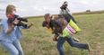 The Syrian father kicked to the ground by a camerawoman has been given a new job in Spanish football