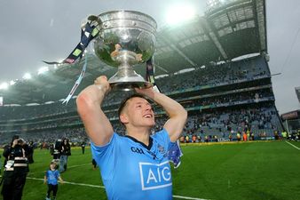 PIC: A very famous Mayo man tried to swipe Sam Maguire from Paul Flynn last night