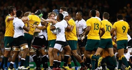 A very rare thing happened in a first-half scrum during the Australia v Fiji game