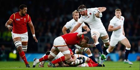 VIDEO: Dan Lydiate almost chops Tom Wood in half with devastating tackle