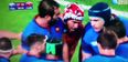 VIDEO: Canada’s Jamie Cudmore acting a cheeky little rascal and sneaking into the French huddle