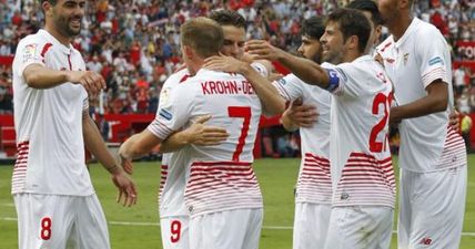 Watch: This stunning overhead kick helps Sevilla sink Barcelona