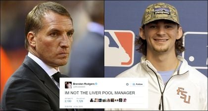 Baseball player Brendan Rodgers is hilariously confused for his namesake on Twitter