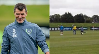 Watch: Roy Keane’s crossbar challenge effort may be the best we’ve seen yet