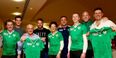 What were Henry Shefflin and AP McCoy doing with the Irish rugby team last night?