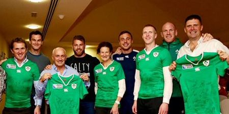 What were Henry Shefflin and AP McCoy doing with the Irish rugby team last night?