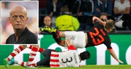 Everyone’s favourite (bald) referee gives stern take on Luke Shaw’s leg-breaking challenge