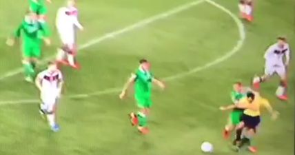 VINE: Not even the referee could get in the way of David Meyler’s defensive duties