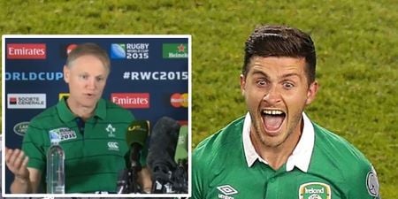 Joe Schmidt was gushing about Shane Long’s goal last night