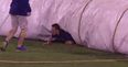 VIDEO: Ground crew member at Royals’ game had an absolute nightmare with tarp unrolling