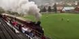 VIDEO: In Slovakia, you can watch a match with a view partially obstructed by a moving train